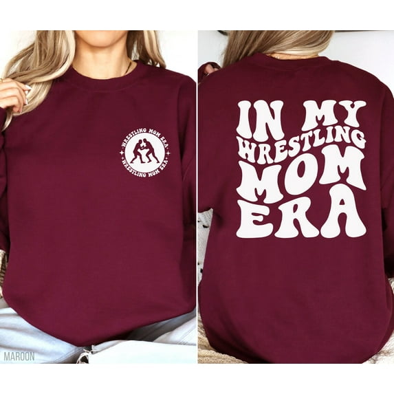 In My Wrestling Mom Era Sweatshirt, Sports Mom Sweater, Wrestle Mom Shirts, Game Day Sweaters, Sports Mama Sweatshirts, Sport Mama Sweatshirt All Size S-5XL