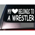 thumbnail image 1 of Wrestling My heart belongs Sticker *G574* 8" Vinyl ring uniform headgear pads, 1 of 1