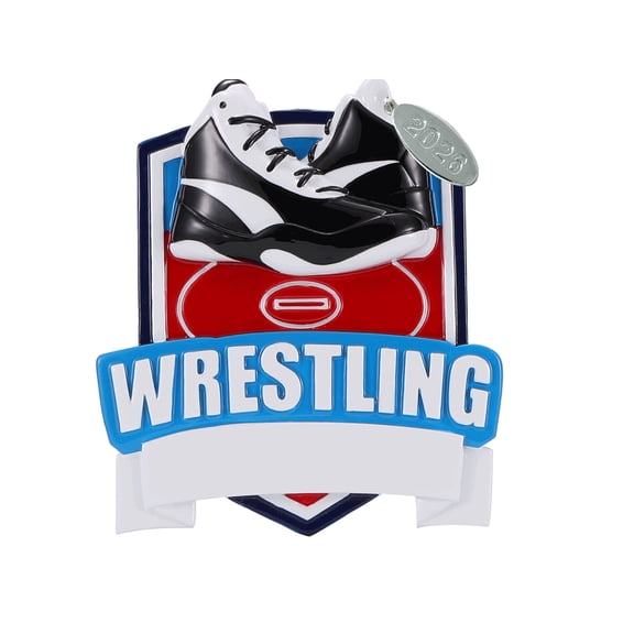 Wrestling Ornaments, Wrestling Ornament to Personalize, Wrestling Gift Idea, Wrestling Christmas Tree Ornaments for Boys or Girls, Includes Hangtag and Gift Box (Wrestling)