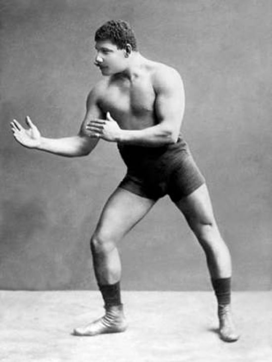 Wrestling Ready Stance Canvas Art - Vintage Wrestler (18 x 24)