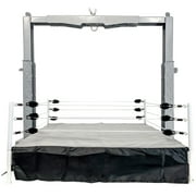 Wrestling Ring & Grab The Gear Adjustable Playset for WWE & AEW Wrestling Action Figures