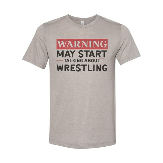Wrestling T Shirt, Talking About Wrestling, Unisex Fit, Gift For Wrestling Fan, Tee, Heather Stone, LARGE