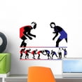 thumbnail image 1 of Wrestling Vector Silhouettes Wall Mural by Wallmonkeys Peel and Stick Graphic (18 in W x 14 in H) WM291390, 1 of 4
