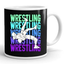 Wrestling Wrestler Lovers Gift Ceramic Mug 11oz (White;11oz)