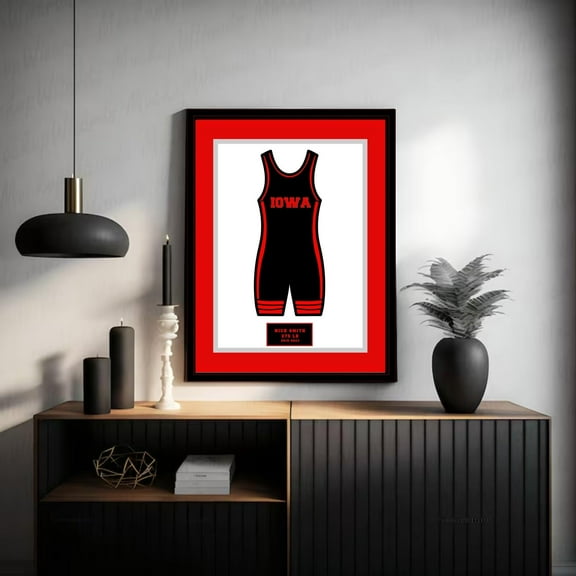 Wrestling college Senior Award Night Gift Idea - Jersey Print Frame