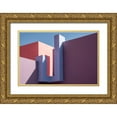 thumbnail image 1 of Wride, Linda 14x11 Gold Ornate Wood Framed with Double Matting Museum Art Print Titled - Muralla Roja #4, 1 of 4
