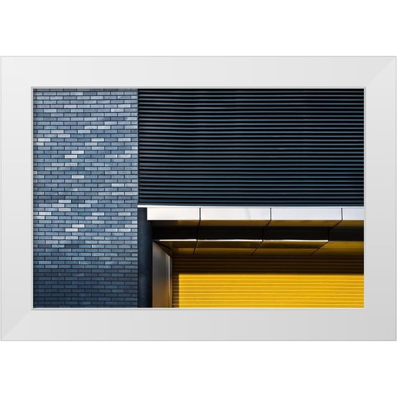 Wride, Linda 14x11 White Modern Wood Framed Museum Art Print Titled - Yellow Shutter