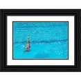 thumbnail image 1 of Wride, Linda 18x13 Black Ornate Wood Framed with Double Matting Museum Art Print Titled - synchronised swimming practice, 1 of 4