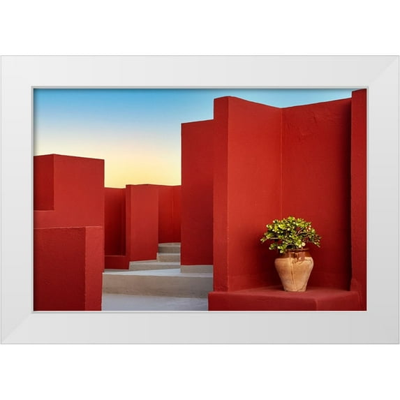 Wride, Linda 18x13 White Modern Wood Framed Museum Art Print Titled - Muralla Roja #51