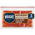 thumbnail image 1 of Wright Brand Hickory Real Wood Smoked Thick Cut Sliced Refrigerated Bacon, 48 oz, 1 of 14