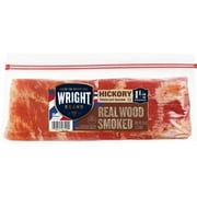 Wright Brand Hickory Real Wood Smoked Thick Cut Sliced Bacon, 24 oz Stack Pack