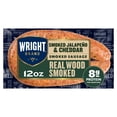thumbnail image 1 of Wright Brand Real Wood Smoked Jalapeno & Cheddar Smoked Sausage Rope, Fully Cooked, 12 oz, Refrigerated, 1 of 14