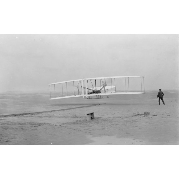 Wright Brothers Dec 17 1903 First Powered Flight Canvas Art - (24 x 36)