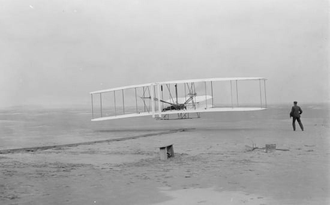 Wright Brothers Dec 17 1903 First Powered Flight Canvas Art - (36 x 54)