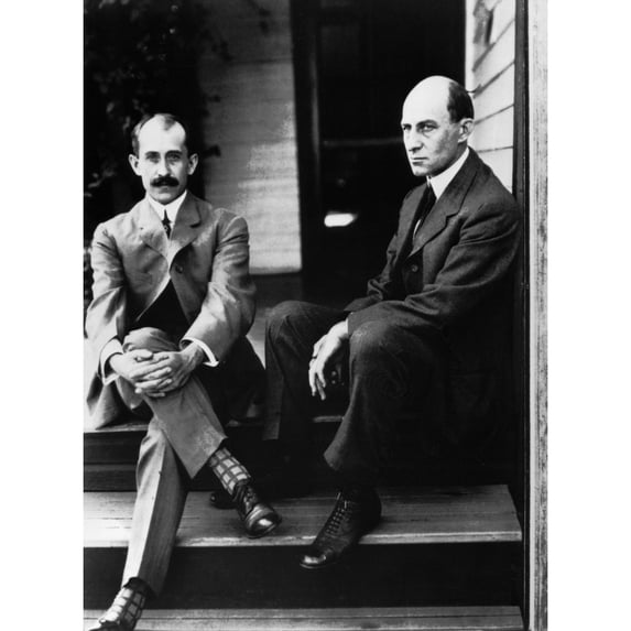 Wright Brothers.Norville And Wilbur Wright. American Pioneers In Aviation. Print by