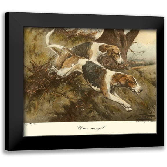 Wright, George 24x20 Black Modern Framed Museum Art Print Titled - Gone Away