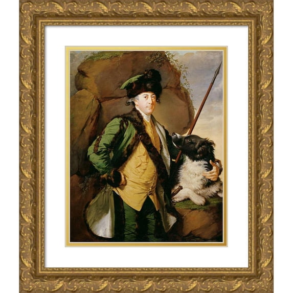 Wright, Joseph 15x18 Gold Ornate Wood Framed with Double Matting Museum Art Print Titled - John Whetham of Kirklington