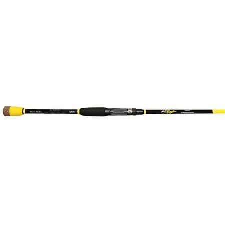 "Wright & McGill Skeet Reese Tri-gressive S-Glass 7' Crankbait Casting Rod, One Piece, Black/Yellow"