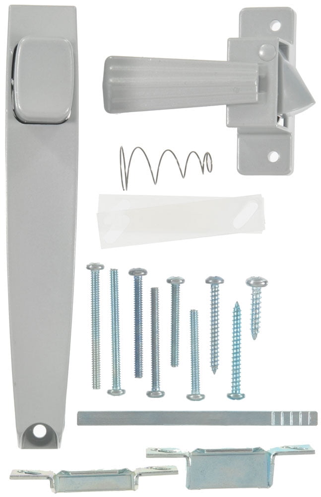 Wright Products Push-Button Screen Door Latch, Aluminum, for Out-Swinging Wood and Metal Doors