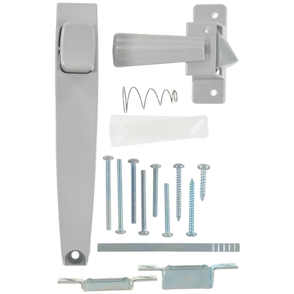 Wright Products Push-Button Screen Door Latch, Aluminum, for Out-Swinging Wood and Metal Doors