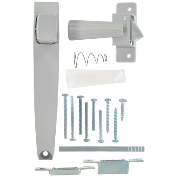 Wright Products Push-Button Screen Door Latch, Aluminum, for Out-Swinging Wood and Metal Doors