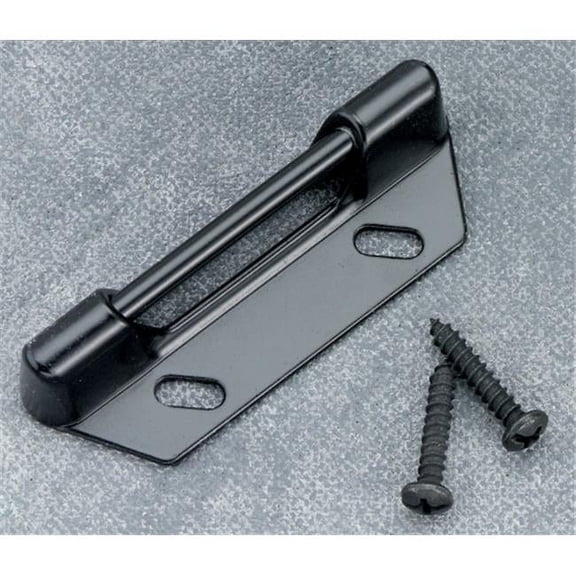 HAMPTON PRODUCTS-WRIGHT Black Knob Latch Replacement Strike Plate V777STBL