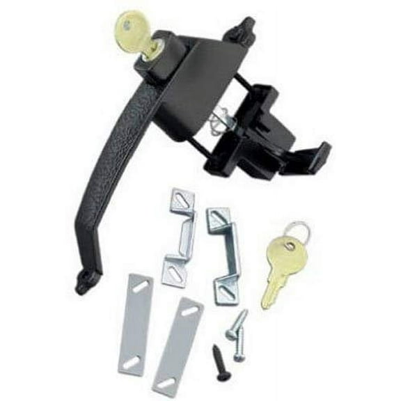 Wright Products Colonial Keyed Push Button Door Lock - Black - VCK333X3BL