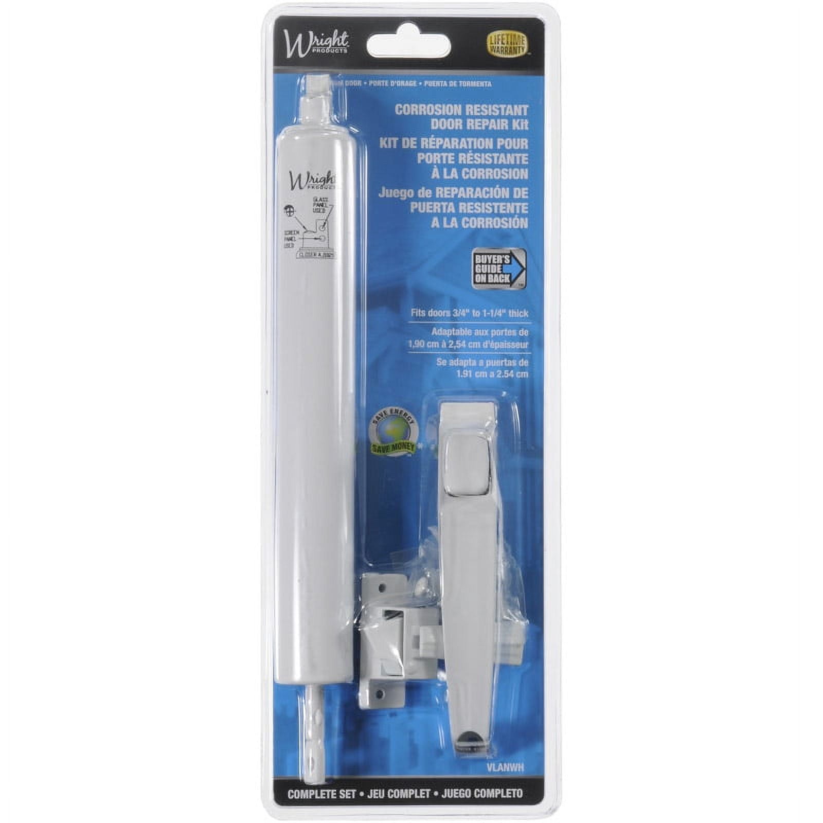 Wright White Steel Lanai Door Repair Kit with Pneumatic Closer