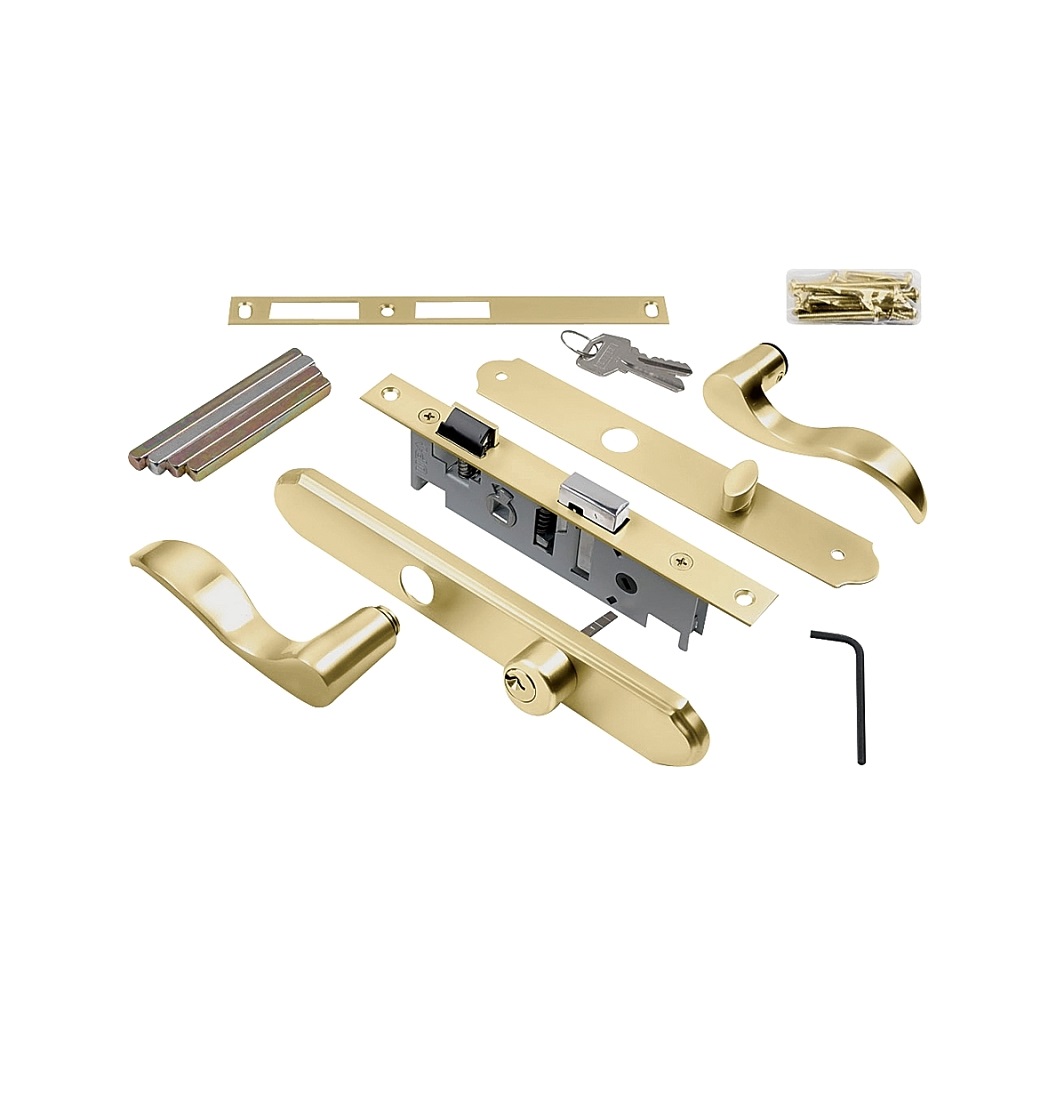 Wright Products VMT115PB Door Lever Lockset, Solid Brass