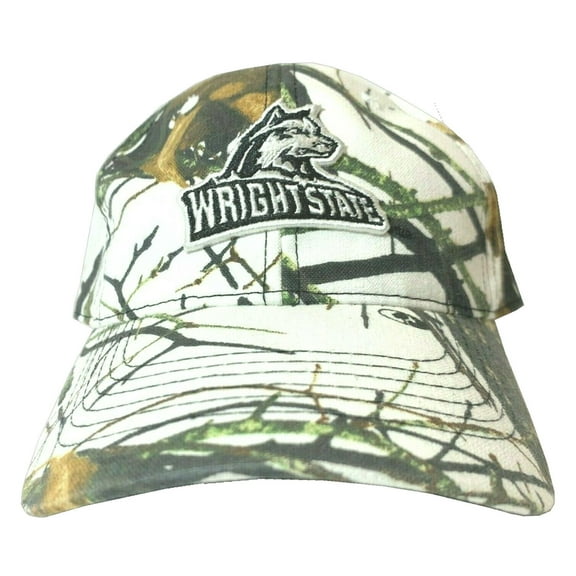 Wright State Raiders NCAA Adjustable Mossy Oak Snow Camo Strap Back Hat