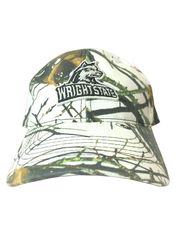 Wright State Raiders NCAA Adjustable Mossy Oak Snow Camo Strap Back Hat
