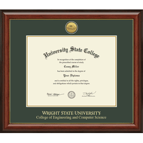 Wright State University College of Engineering and Computer Science Diploma Frame, Document Size 14" x 11"