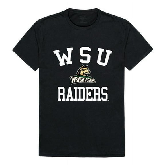 Wright State University Men Arch T-Shirt, Black & White - Extra Large