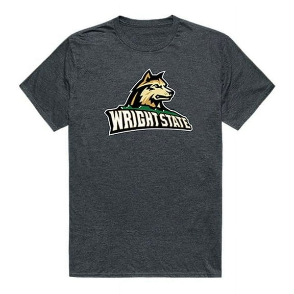 Wright State University Men Cinder T-Shirt, Heather Charcoal - Small