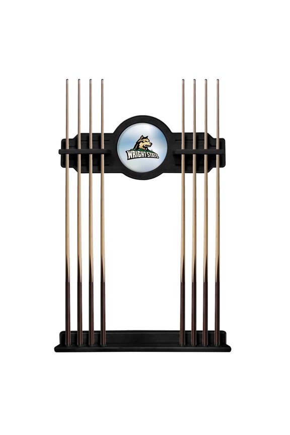 Wright State University Solid Wood Cue Rack with a Black Finish