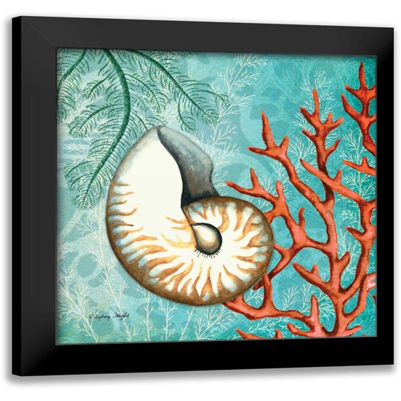 Wright, Sydney 12x12 Black Modern Framed Museum Art Print Titled - Nautilus