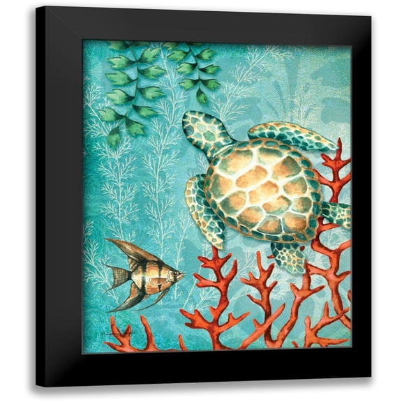 Wright, Sydney 12x14 Black Modern Framed Museum Art Print Titled - Turtle