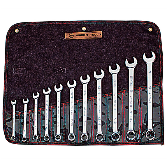 Wright Tool 11pc 12pt. Full Polished Combination Wrench Set