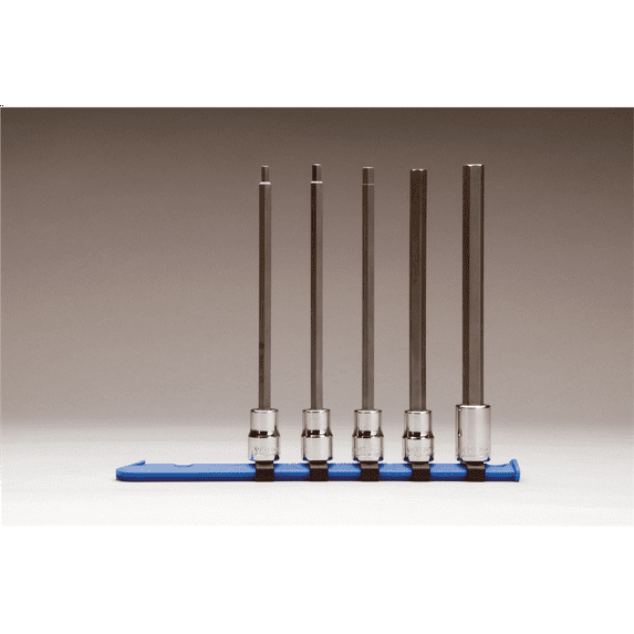 Wright Tool 3/8"Dr LongMM HexBitSkt Set 5P