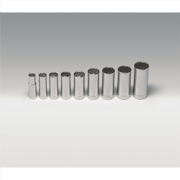 Wright Tool 3/8"Dr 12Pt Dp Skt Set 9Pc