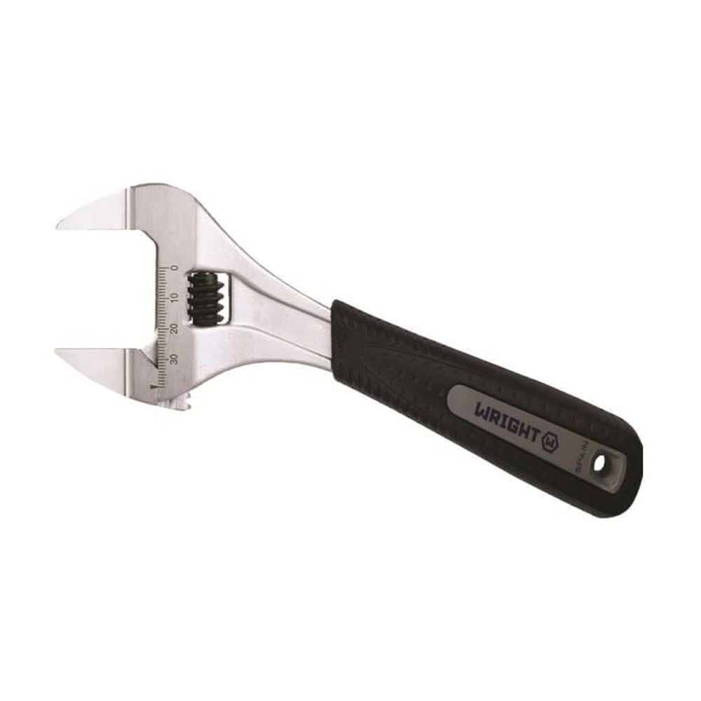 Wright Tool 8 In Adjustable Wrench With Slim Jaw, Extra Wide Capacity