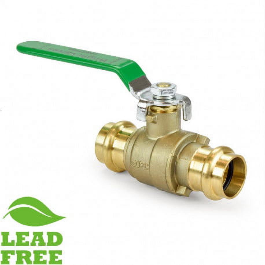 EFEILD 3/4" Push Fit Brass Ball Valves - 2 Pack Full Port, Lead Free