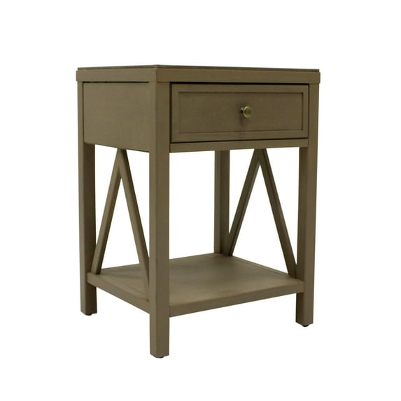 Wright Wheat 1-Drawer Solid Wood Farmhouse Nightstand by East at Main