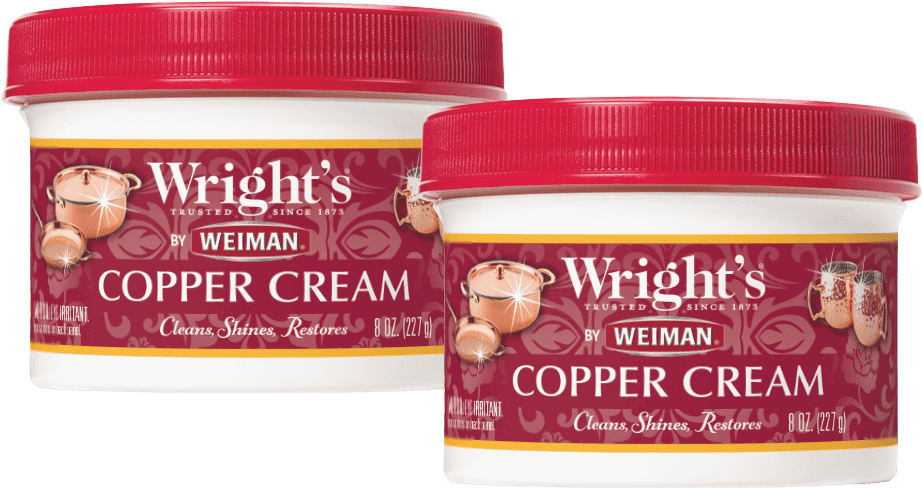 JA WRIGHT'S Wright's by Weiman Copper Cleaner Cream - Shine & Polish Copper, 2 Pack