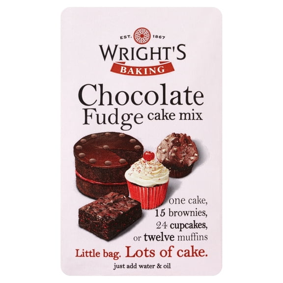 Wright's Baking Chocolate Fudge Cake Mix 500G, Imported from Britain