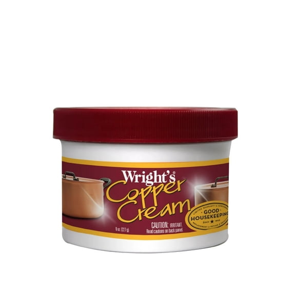 Wright's Copper Cream - For Cleaning and Polishing Pots, Sinks, Mugs, Hardware, Pans and More - 8 fl