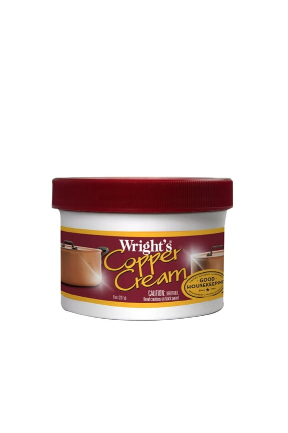 Wright's Copper Cream - For Cleaning and Polishing Pots, Sinks, Mugs, Hardware, Pans and More - 8 fl