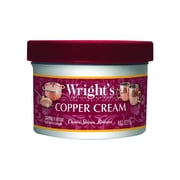 Wrights Copper and Brass Cream Cleaner - 8 Ounce - Gently Cleans and Removes Tarnish Without Scratching