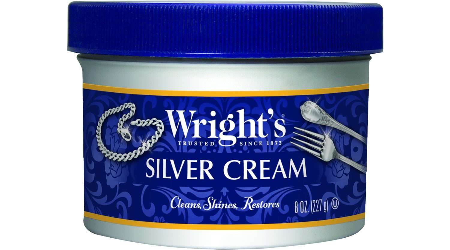 Wright's Silver Cleaner and Polish Cream - 6 Pack - 8 Ounce - Ammonia-Free  - Gently Clean and Remove Tarnish Without Scratching - Imported Products  from USA - iBhejo