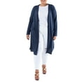 thumbnail image 1 of Wright's Women's Plus Size Long Sleeve Open Front Pocket Jersey Duster Cardigan, 1X-5X, 1 of 7